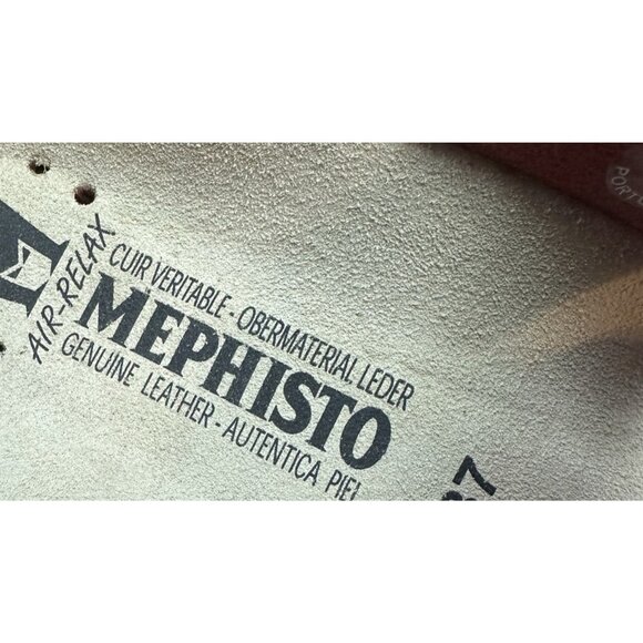 Mephisto Helen Flower Leather Air Relax Slide Sandals Red Women's 37/7 - Picture 10 of 10